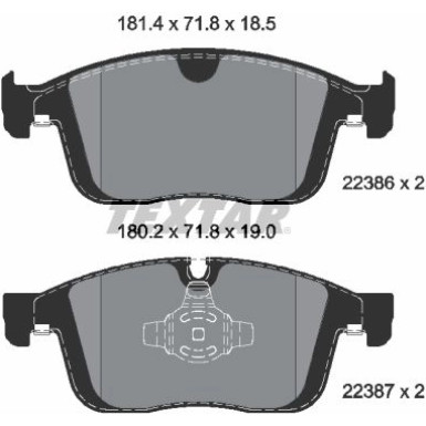 2238601 Bremsbelagsatz, Scheibenbremse Q+