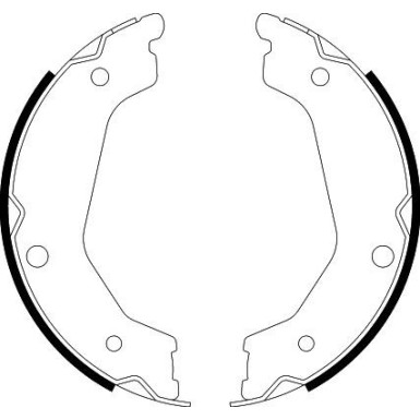 Hella | Bremsbackensatz, Feststellbremse | 8DA 355 050-681