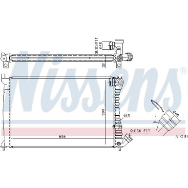 Nissens | Kühler, Motorkühlung | 61398A