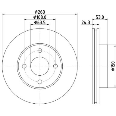 Hella | Bremsscheibe | 8DD 355 101-391 Hella | Bremsscheibe | 8DD 355 101-391