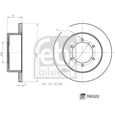 febi bilstein | Bremsscheibe | 193322 febi bilstein | Bremsscheibe | 193322