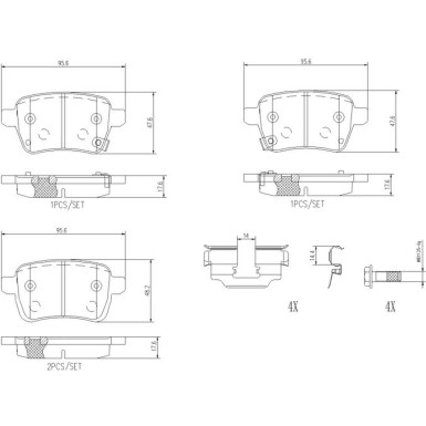 Brembo | Bremsbelagsatz, Scheibenbremse | P 23 190