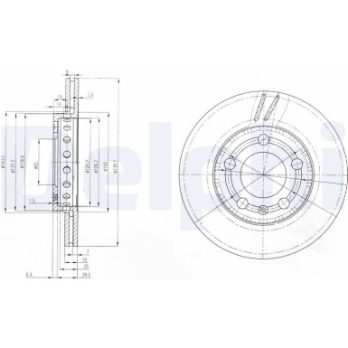 Delphi | Bremsscheibe | BG3695