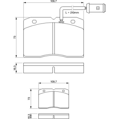 BOSCH Bremsbelagsatz, Scheibenbremse 0 986 424 144