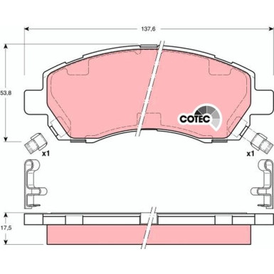 GDB3205 Bremsbelagsatz, Scheibenbremse COTEC