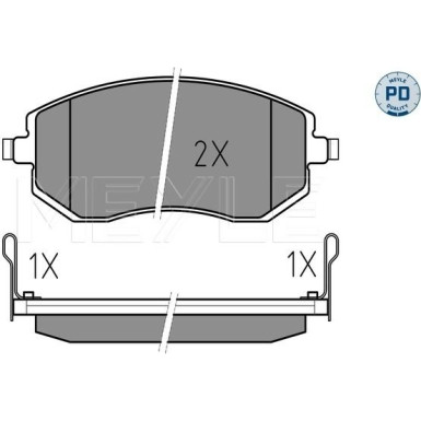 Meyle | Bremsbelagsatz, Scheibenbremse | 025 238 6517/PD