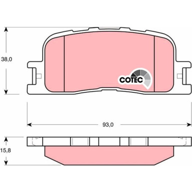 TRW Bremsbelagsatz, Scheibenbremse COTEC GDB3374