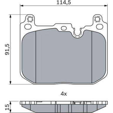 0 986 424 331 Bremsbelagsatz, Scheibenbremse