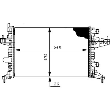 CR 388 000S Kühler, Motorkühlung BEHR