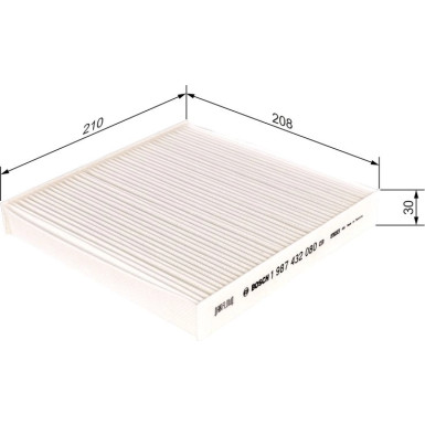 BOSCH 1 987 432 080 Innenraumfilter BOSCH 1 987 432 080 Innenraumfilter