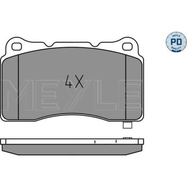025 233 2516/PD Bremsbelagsatz, Scheibenbremse MEYLE-PD: Advanced performance and design.