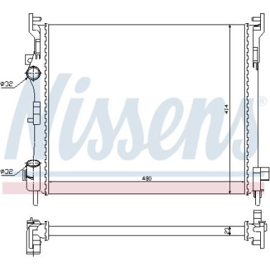 Nissens | Kühler, Motorkühlung | 67246