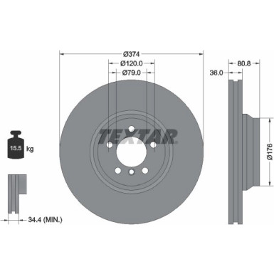 Textar | Bremsscheibe | 92123003