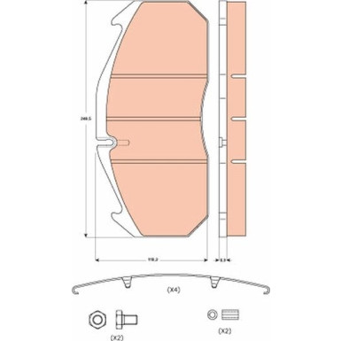GDB5065 Bremsbelagsatz, Scheibenbremse GDB5065 Bremsbelagsatz, Scheibenbremse