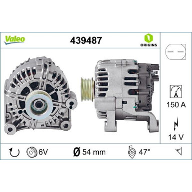 Generator Valeo Origins New OE TECHNOLOGIE 439487