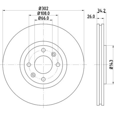 8DD 355 119-161 Bremsscheibe PRO