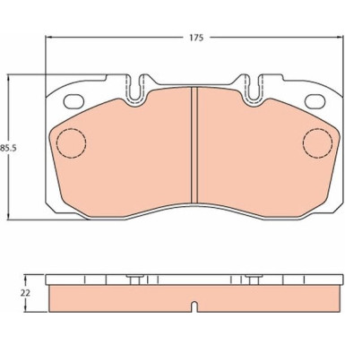 GDB5068 Bremsbelagsatz, Scheibenbremse