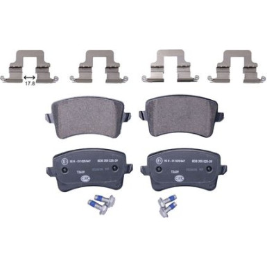 Hella | Bremsbelagsatz, Scheibenbremse | 8DB 355 025-391