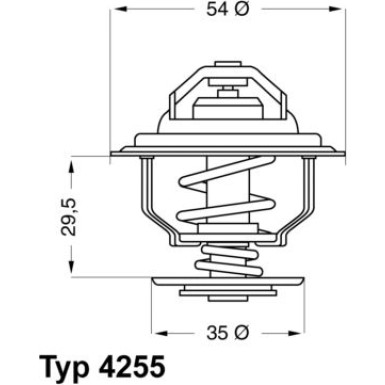 Wahler | Thermostat, Kühlmittel | 4255.87D