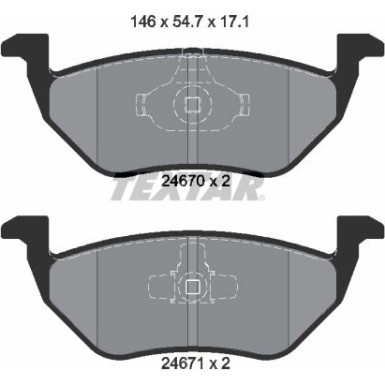 2467001 Bremsbelagsatz, Scheibenbremse 2467001 Bremsbelagsatz, Scheibenbremse