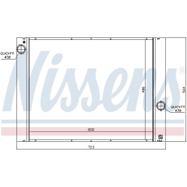 Nissens | Kühler, Motorkühlung | 60848