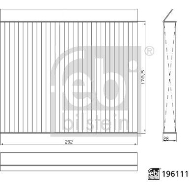 196111 Filter, Innenraumluft