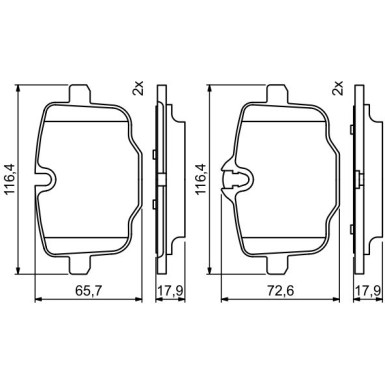 0 986 494 759 Bremsbelagsatz, Scheibenbremse