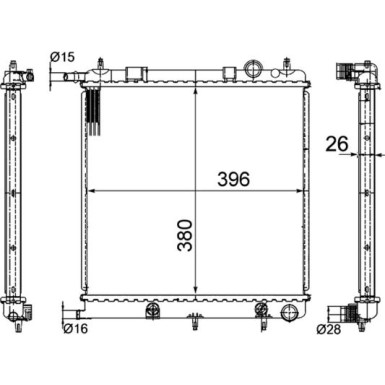 CR 556 000S Kühler, Motorkühlung BEHR