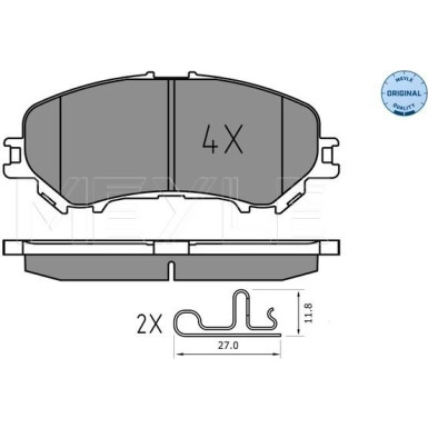 Meyle Bremsbelagsatz, Scheibenbremse MEYLE-ORIGINAL: True to OE 025 220 6518