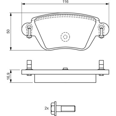 BOSCH Bremsbelagsatz, Scheibenbremse 0 986 424 671