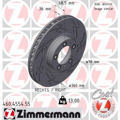 Zimmermann | Bremsscheibe | 460.4554.55