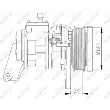 NRF | Kompressor, Klimaanlage | 32092