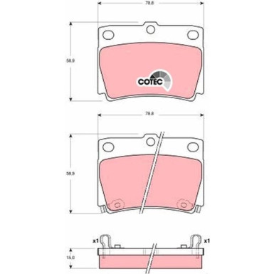 GDB3239 Bremsbelagsatz, Scheibenbremse COTEC