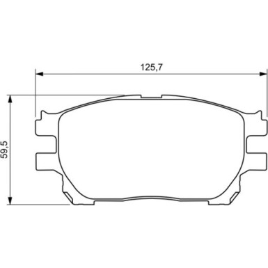 BOSCH Bremsbelagsatz, Scheibenbremse 0 986 494 212