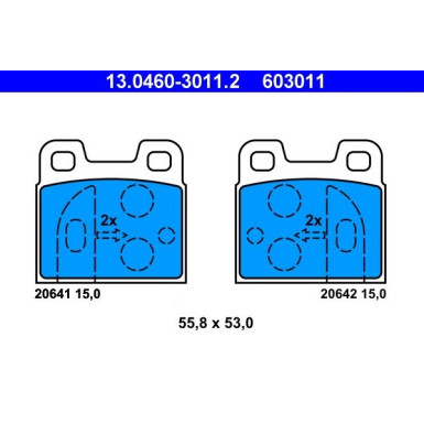 13.0460-3011.2 Bremsbelagsatz, Scheibenbremse