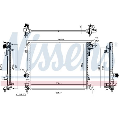 Nissens | Kühler, Motorkühlung | 606472