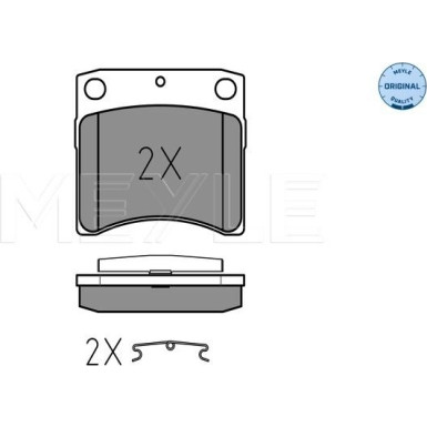 Meyle Bremsbelagsatz, Scheibenbremse MEYLE-ORIGINAL: True to OE 025 216 3517