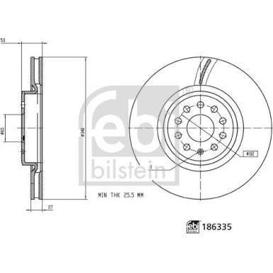 FEBI BILSTEIN 186335 Bremsscheibe