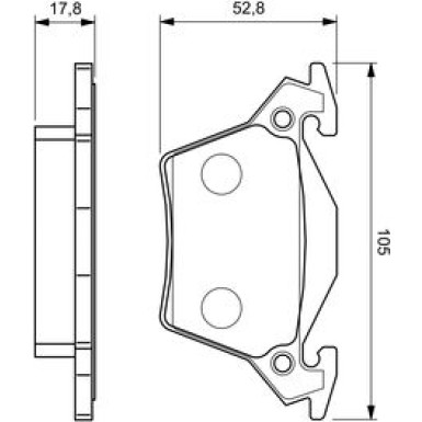 BOSCH Bremsbelagsatz, Scheibenbremse 0 986 460 002