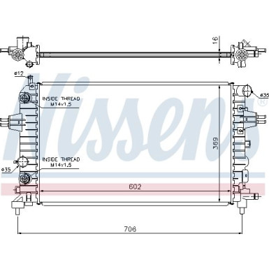 Nissens | Kühler, Motorkühlung | 63027A
