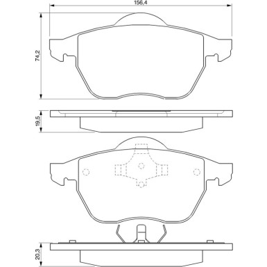 BOSCH Bremsbelagsatz, Scheibenbremse 0 986 424 460