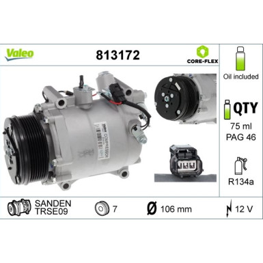 813172 Kompressor, Klimaanlage VALEO CORE-FLEX