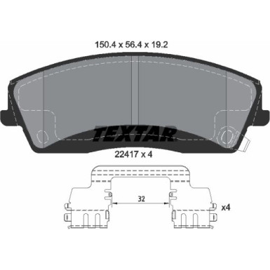 2241701 Bremsbelagsatz, Scheibenbremse Q+