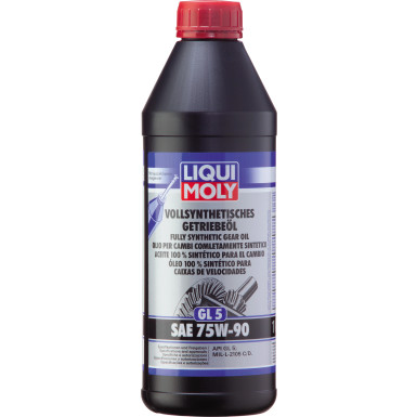 LIQUI MOLY Achsgetriebeöl (GL5) SAE 75W-90 1 l Vollsynthetisches Getriebeöl (GL5) SAE 75W-90 1414