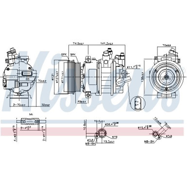 Nissens | Kompressor, Klimaanlage | 89421