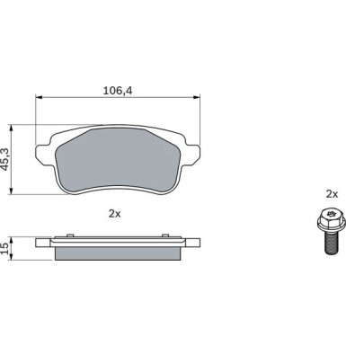 0 986 494 723 Bremsbelagsatz, Scheibenbremse
