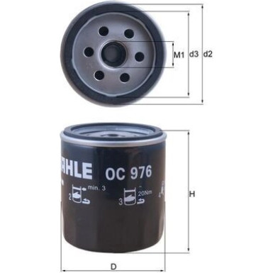 OC 976 Ölfilter OC 976 Ölfilter