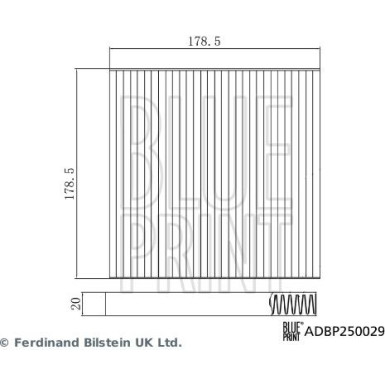 ADBP250029 Filter, Innenraumluft ADBP250029 Filter, Innenraumluft