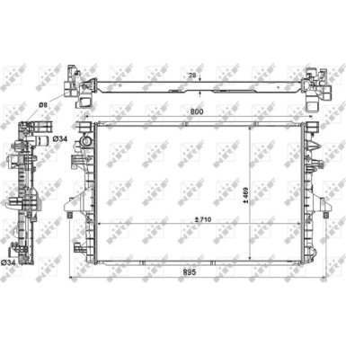 53154 Kühler, Motorkühlung EASY FIT