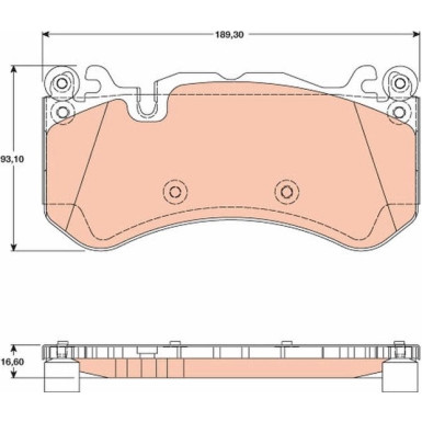 GDB1734 Bremsbelagsatz, Scheibenbremse